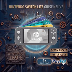 Console Nintendo Switch Lite grise neuve avec puce Picofly installée