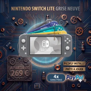 Console Nintendo Switch Lite grise neuve avec puce Picofly installée