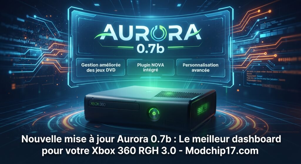 Mise à jour du dashboard Aurora 0.7b pour console Xbox 360 RGH 3.0