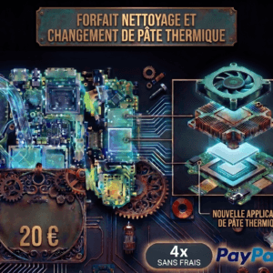 Forfait nettoyage et remplacement de pâte thermique Nintendo Switch 20€