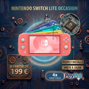 Console Nintendo Switch Lite d'occasion modifiée puce Picofly prête à jouer